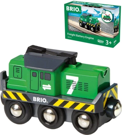 Brio Lokomotiva elektrická nákladní vláček na baterie Světlo kov Brio Lokomotiva elektrická nákladní vláček na baterie Světlo kov