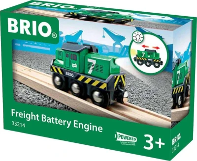 Brio Lokomotiva elektrická nákladní vláček na baterie Světlo kov