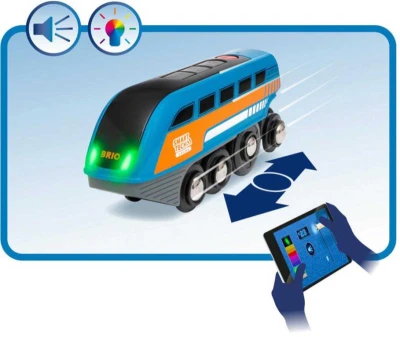Brio Lokomotíva nahrávacia Smart Tech Sound na batérie Svetlo Zvuk REC
