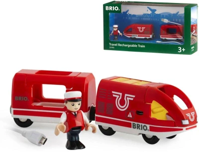 Brio Vláček elektrická vlaková souprava s figurkou na dobíjecí baterie USB Brio Vláček elektrická vlaková souprava s figurkou na dobíjecí baterie USB