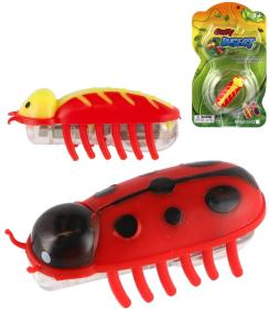 Brouček zvířátko hmyz lezoucí na baterie 2 druhy plast