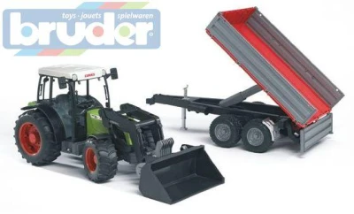 Bruder 02112 (2112) Traktor CLAAS Nectis + čelní nakladač + sklápěcí vůz Bruder 02112 (2112) Traktor CLAAS Nectis + čelní nakladač + sklápěcí vůz
