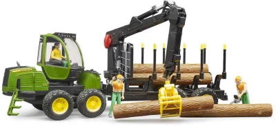 Bruder 02133 Bworld Přepravník na dřevo JOHN DEERE 1210E