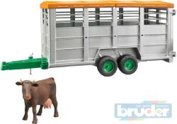 Bruder 02227 (2227) Auto přepravník na zvířata set s figurkou kráva model 1:16 plast Bruder 02227 (2227) Auto přepravník na zvířata set s figurkou kráva model 1:16 plast