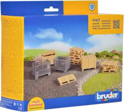 Bruder 02415 (2415) Logistický set europaleta 10ks s doplňky