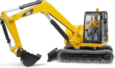 Bruder 02466 (2466) Minibagr Caterpillar pásový funkční model 1:16 s figurkou plast