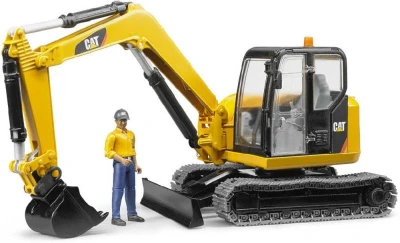Bruder 02466 (2466) Minibagr Caterpillar pásový funkční model 1:16 s figurkou plast