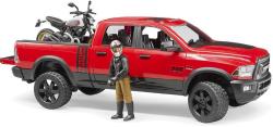 Bruder 02502 Auto RAM set s motoycklem Scrambler Ducati Desert a figurkou
