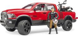 Bruder 02502 Auto RAM set s motoycklem Scrambler Ducati Desert a figurkou