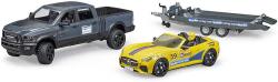 Bruder 02504 RAM Roadster Racing Team set odtahovka se sporťákem a figurkou