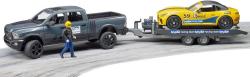 Bruder 02504 RAM Roadster Racing Team set odtahovka se sporťákem a figurkou