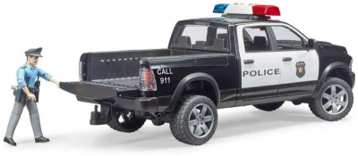 Bruder 02505 Auto policie Dodge RAM 2500 s figurkou na baterie Světlo Zvuk