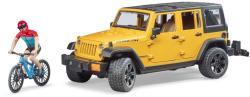 Bruder 02543 Auto Jeep Wrangler Rubicon Unlimited set s kolem a cyklistou