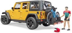 Bruder 02543 Auto Jeep Wrangler Rubicon Unlimited set s kolem a cyklistou