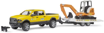 Bruder 02546 RAM Auto terénní servisní set s minibagrem a přívěsem Bruder 02546 RAM Auto terénní servisní set s minibagrem a přívěsem