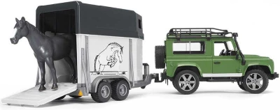 Bruder 02592 (2592) Auto Land Rover přepravní s koněm
