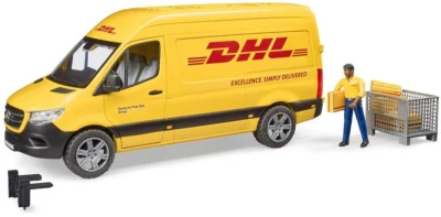 Bruder 02670 Auto Mercedes-Benz Sprinter DHL set s řidičem a doplňky Bruder 02670 Auto Mercedes-Benz Sprinter DHL set s řidičem a doplňky