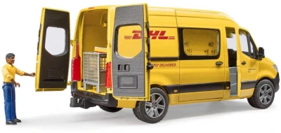 Bruder 02670 Auto Mercedes-Benz Sprinter DHL set s řidičem a doplňky