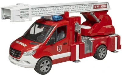 Bruder 02673 Auto hasiči Mercedes Benz Sprinter stříká vodu na baterie Světlo Zvuk