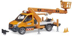 Bruder 02679 Auto MB Sprinter s montážní plošinou model na baterie Světlo Zvuk