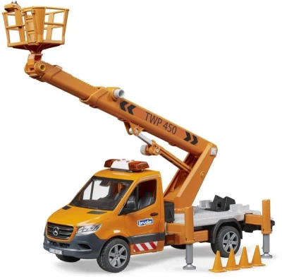 Bruder 02679 Auto MB Sprinter s montážní plošinou model na baterie Světlo Zvuk