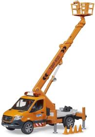 Bruder 02679 Auto MB Sprinter s montážní plošinou model na baterie Světlo Zvuk