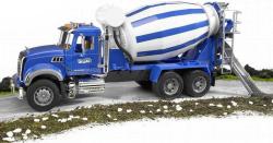 Bruder 02814 (2814) Nákladní auto Mack Granite - domíchávač betonu modrý