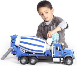 Bruder 02814 (2814) Nákladní auto Mack Granite - domíchávač betonu modrý