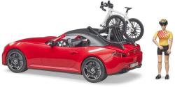 Bruder 03485 Auto Dodge set s jízdním kolem a figurkou cyklistky