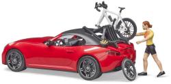 Bruder 03485 Auto Dodge set s jízdním kolem a figurkou cyklistky