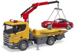 Bruder 03552 Auto Scania Super 560R odtahovka + roadster na baterie Světlo Zvuk