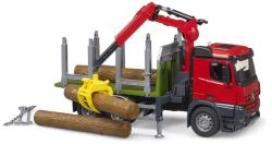 Bruder 03669 Auto MB Arocs nákladní s jeřábem na dřevo model 1:16 plast