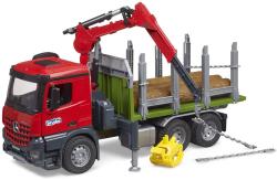 Bruder 03669 Auto MB Arocs nákladní s jeřábem na dřevo model 1:16 plast