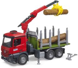 Bruder 03669 Auto MB Arocs nákladní s jeřábem na dřevo model 1:16 plast