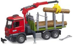 Bruder 03669 Auto MB Arocs nákladní s jeřábem na dřevo model 1:16 plast
