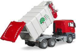 Bruder 03761 Auto MAN TGS popeláři funkční model 1:16 set se 2 popelnicemi