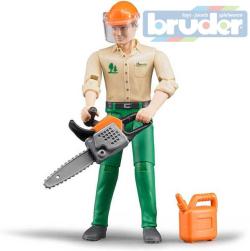 Bruder 60030 Lesní dělník figurka dřevorubec 11cm set s doplňky plast