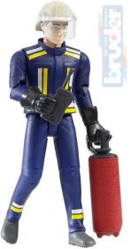 Bruder 60100 Figurka hasič 11cm set s doplňky plast