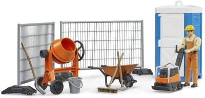 Bruder 62008 Stavební set míchačka s figurkou a pracovním nářadím plast