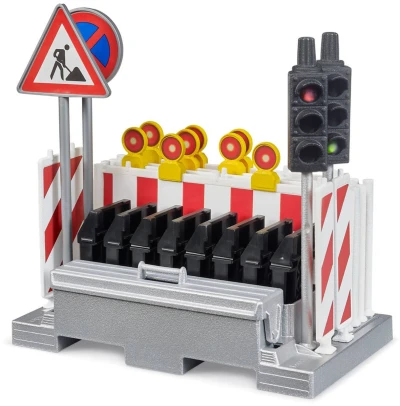 Bruder 62009 Dopravní značky set se semafory a doplňky