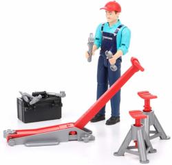 Bruder 62100 Figurka mechanik 11cm tmavá pleť set s doplňky plast