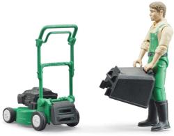 Bruder 62103 Herní set figurka zahradník + sekačka na trávu se 2 nástroji