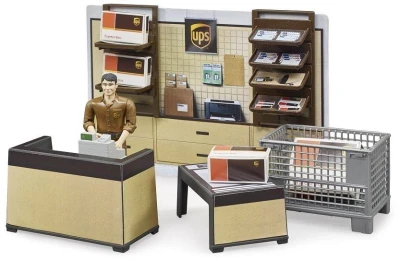 Bruder 62250 Bworld pobočka přepravce UPS set kancelář s figurkou