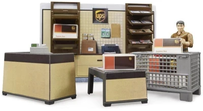 Bruder 62250 Bworld pobočka přepravce UPS set kancelář s figurkou