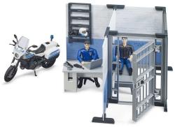 Bruder 62732 Stanice policejní herní set s motocyklem a 2 figurkami