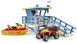 Bruder 62780 Věž pobřežní hlídky set se čtyřkolkou, skútrem a plavčíkem Bruder 62780 Věž pobřežní hlídky set se čtyřkolkou, skútrem a plavčíkem