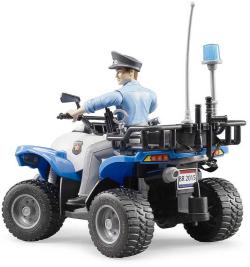 Bruder 63010 Model 1:16 čtyřkolka policejní 16cm set s policistou plast