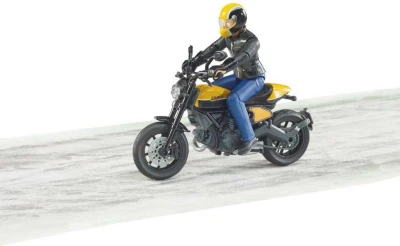 Bruder 63053 Motocykl Ducati Scrambler Full Throttle set s figurkou motorkáře