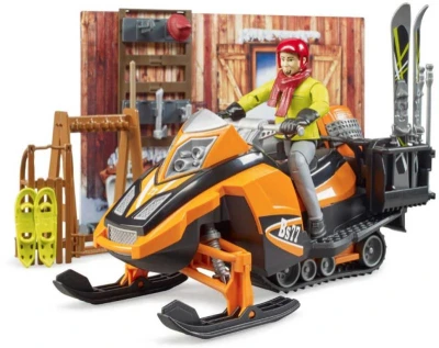 Bruder 63102 Horská chata herný set so skúterom a figúrkou
