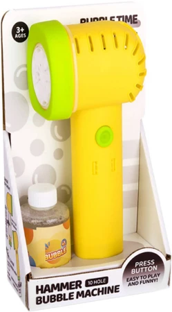 Bublifuk kladivo 90ml dětský bublifukovač set s náplní na baterie